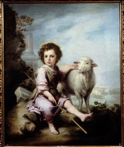 Le Bon Pasteur. Peinture par Bartolomé Murillo (1618-1682) XVIIe siècle. Madrid, Musée du Prado - Bartolomé Esteban Murillo