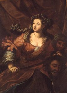 Judith quittant la tente d
