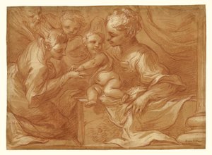 Mariage mystique de Sainte Catherine - Bartolomeo Biscaino