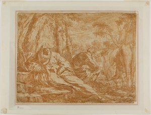 Repos pendant la fuite en Égypte - Bartolomeo Biscaino