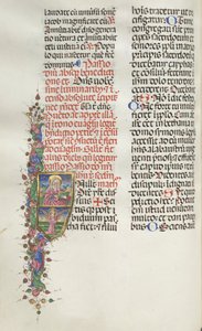 Missale: Fol. 116: Saint Matthieu avec un ange, 1469 - Bartolomeo Caporali