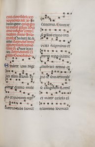Missale : Fol. 153 : Musique pour Exultet, 1469