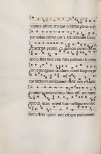 Missale: Fol. 154v: Musique pour Exultet, 1469 - Bartolomeo Caporali