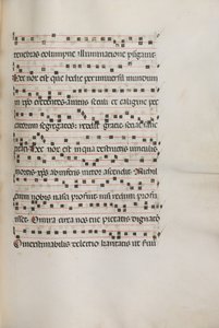 Missale : Fol. 155 : Musique pour Exultet, 1469 - Bartolomeo Caporali