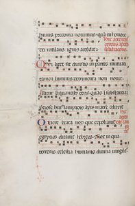 Missale: Fol. 156v: Musique pour Exultet, 1469 - Bartolomeo Caporali