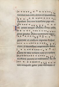 Missale : Fol. 157v : Musique pour Exultet, 1469 - Bartolomeo Caporali