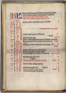 Missale : Fol. 5v : Page du calendrier de juin, 1469