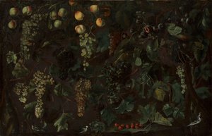 Vignes et fruits, avec trois bergeronnettes, vers 1615-1618