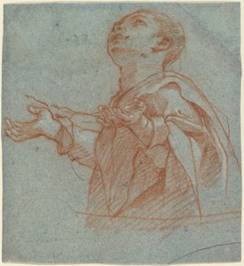 Un garçon regardant vers le haut en adoration - Bartolomeo Cesi