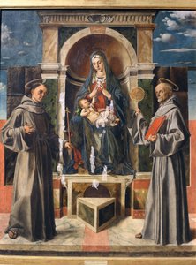 Madone et Enfant en trône entre Saint François et Saint Bernardin de Sienne, c.1490