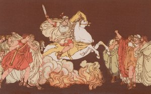 Curtius sautant dans le gouffre - Bartolomeo Pinelli
