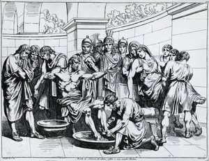 Mort de Sénèque, gravure de Bartolomeo Pinelli (1781-1835), tirée de Istoria dell