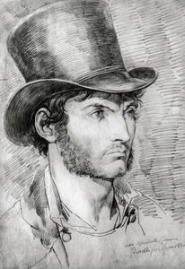 Portrait masculin (Véritable Romain), dessin de Bartolomeo Pinelli (1781-1835) - Bartolomeo Pinelli