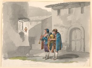 "Pifferari," deux joueurs de pipeau des Abruzzes à Rome - Bartolomeo Pinelli
