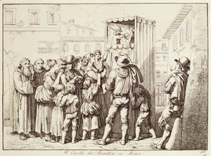Théâtre de marionnettes à Rome - Bartolomeo Pinelli