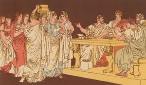 Dames romaines apportant leurs ornements - Bartolomeo Pinelli
