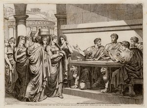 Sacrifice des femmes de Rome (eau-forte)