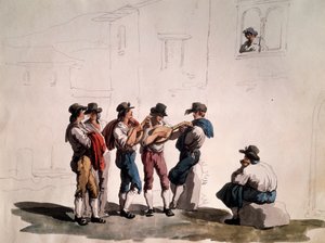 Serenata, par Bartolomeo Pinelli, Italie - Bartolomeo Pinelli