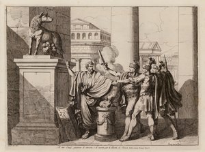 Le serment des Horaces (eau-forte) - Bartolomeo Pinelli