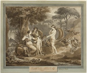 Vénus présente Cupidon à Calypso, du livre 7 des Aventures de Télémaque