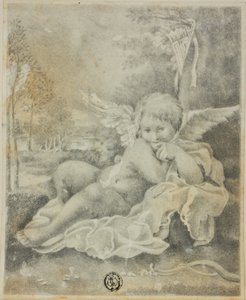 Cupidon dans un paysage - Bartolomeo Schedoni