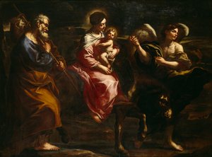 La Fuite en Égypte - Bartolommeo Biscaino
