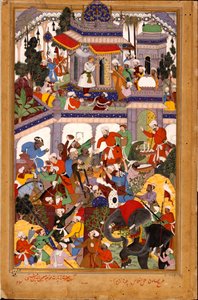 Akbar visite le sanctuaire de Khwajah Muin ad-Din Chishti à Ajmer - Basawan