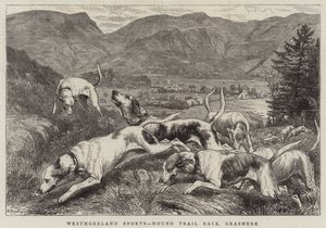 Sports de Westmoreland, course de chiens de chasse, Grasmere - Basil Bradley