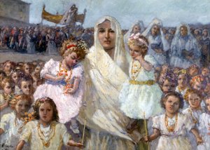 Procession des vierges de Rapino - Basilio Cascella