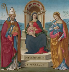 Madone et Enfant avec Saint Juste de Volterra et Sainte Marguerite d