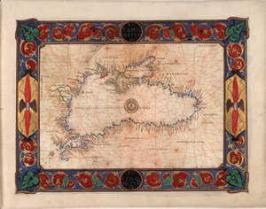 Carte de la mer Noire incluant une partie de la Roumanie, de la Bulgarie, de la Turquie, de l