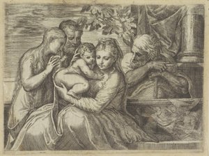 Sainte Famille avec saints