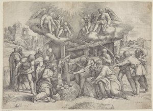 Adoration des bergers - Battista Franco