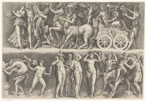 Relief antique avec Bacchus et Ariane