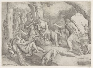 Diane et ses nymphes - Battista Franco