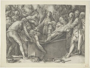 Mise au tombeau - Battista Franco