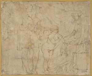 Mars(?), Vénus et Cupidon - Battista Franco