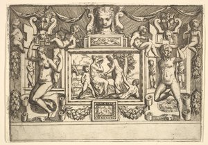 Jeune femme buvant dans un bol, une vieille femme debout devant elle, ca. 1540-80 - Battista del Moro