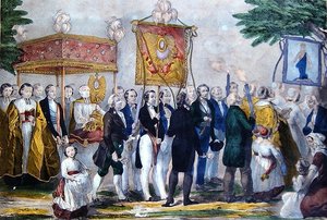 Procession de la Confrérie du Très Saint Sacrement, début du XIXe siècle