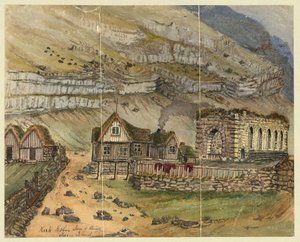 Kirk G boe Inn et ruines des îles Féroé - Bayard Taylor