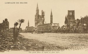 La Grand-Place, Ypres, 27 juin 1915 - Belgian Photographer