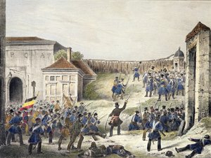 Anvers : La dernière attaque des troupes néerlandaises, 27 octobre 1830 - Belgian School
