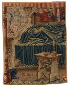Beatrix Soetkens au lit, de la première scène de la première tapisserie d
