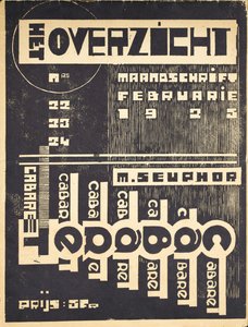 Couverture pour le magazine "Het Overzicht", vers 1921-1925 - Belgian School