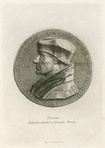 Érasme, médaillon attribué à Quentin Massys - Belgian School