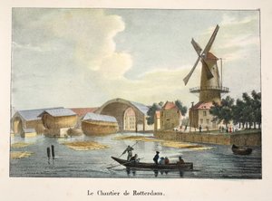 Le Chantier de Rotterdam, vers 1895 - Belgian School