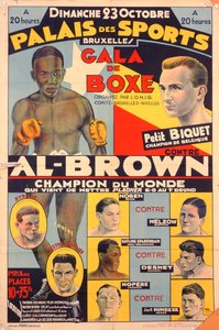 Affiche publicitaire pour un gala de boxe au Palais des Sports, Bruxelles
