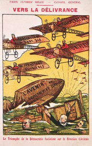 Affiche publicitaire pour le Parti Ouvrier Belge avant 1914