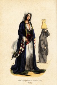 Femme riche et femme du peuple, Le Caire, Égypte - Belgian School