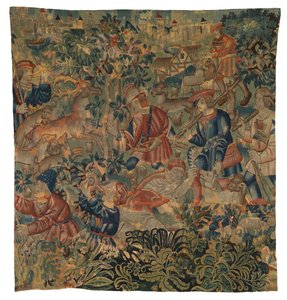Tapisserie représentant des scènes de chasse, peut-être de Tournai, c.1500 - Belgian School